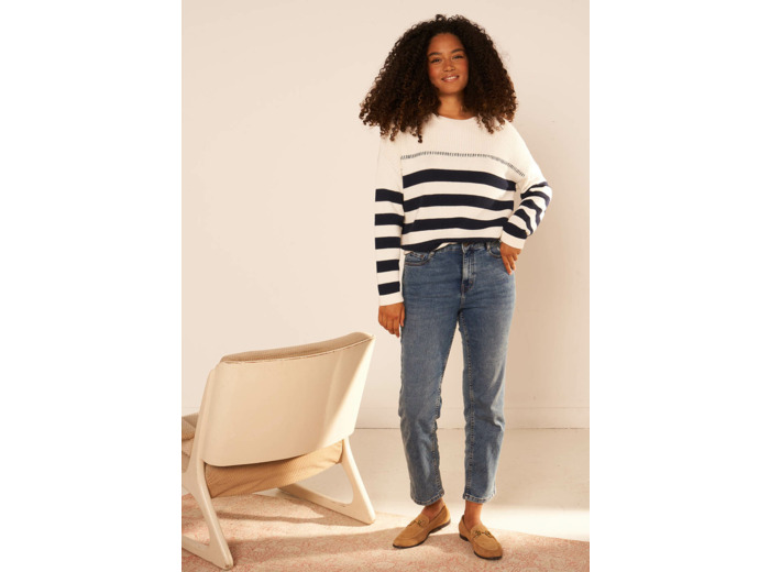Jean taille haute cinq poches