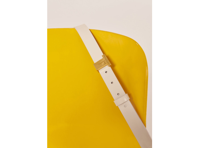Ceinture Bis Craie en Cuir Bovin