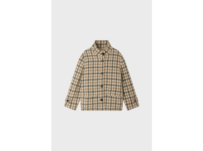 Manteau court à col montant