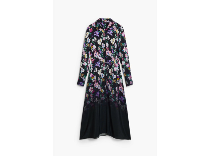 Robe À Manches Longues En Tissu – Femme