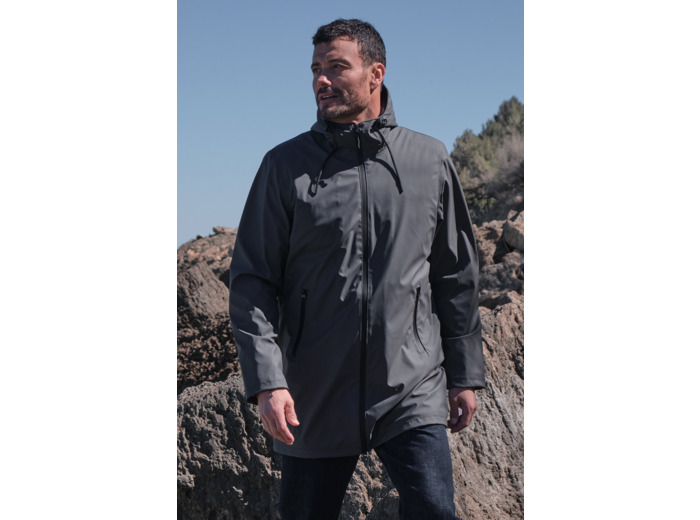 Ciré homme 3/4 zippé à capuche doublé polaire Jules