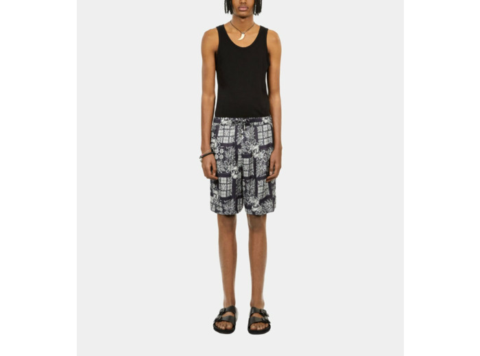 Short Imprimé navy / white