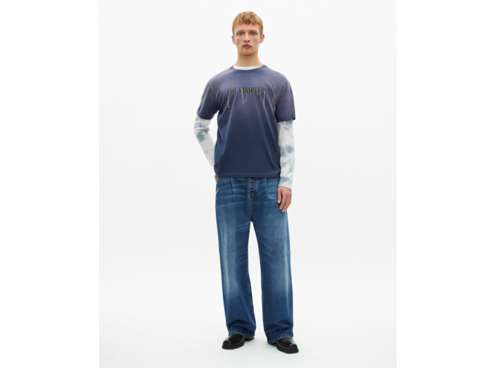 T-shirt manches courtes avec print dark navy