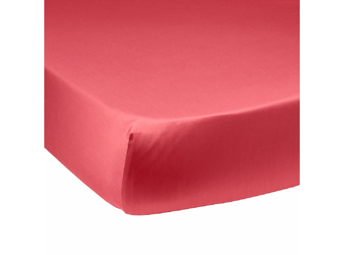 Drap housse Harmonie Satin de coton coloris Pastèque