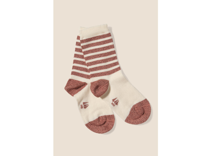 Chaussettes enfant avec rayures métallisées