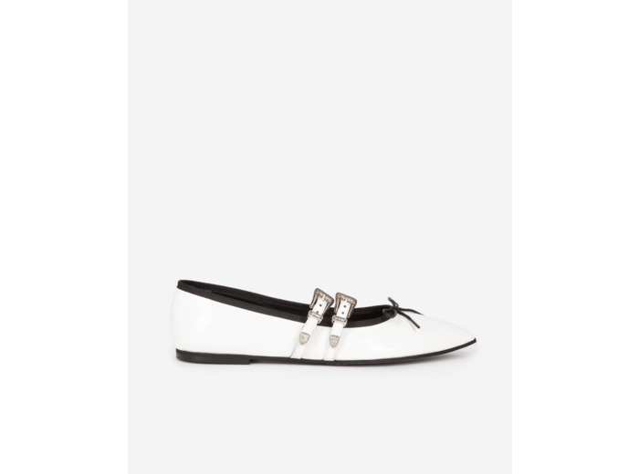 Ballerines en cuir white