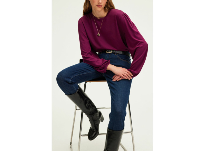 T-shirt manches longues en coton mélangé - AZLIS