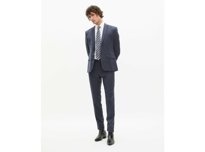 Veste de costume classique 2 boutons blue