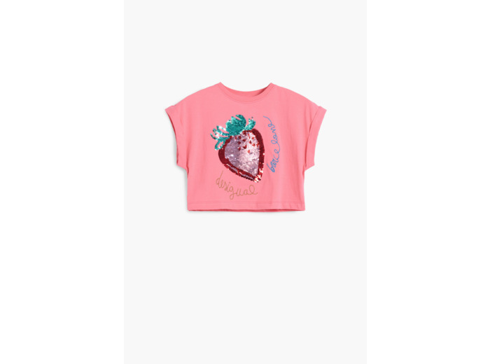 T-Shirt À Manches Courtes En Maille – Fille