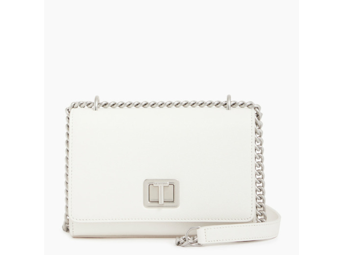Petit sac bandoulière Eva en cuir grain caviar
