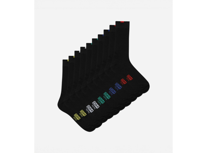 Lot de 5 paires chaussettes noires EcoDIM Homme