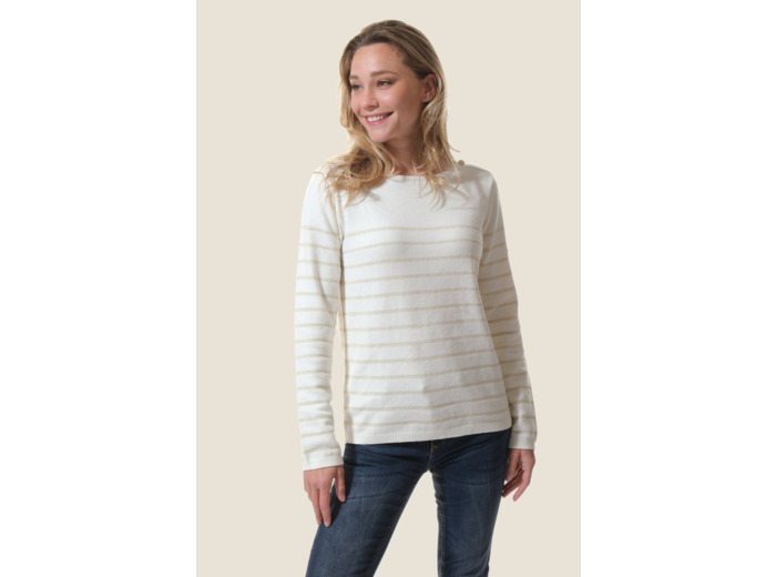 Pull Marinière femme VISCOSE et LUREX Mosaline