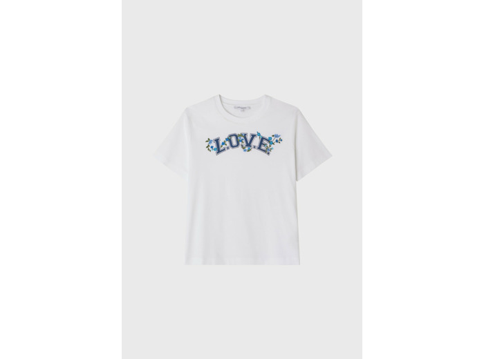 T-shirt sérigraphié et brodé - TIPHANIE