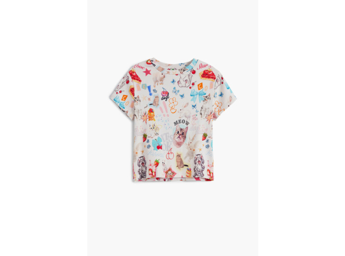 T-Shirt À Manches Courtes En Maille – Fille