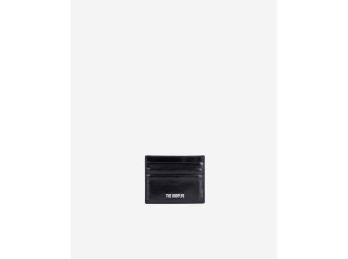 Porte-cartes amelia en cuir craquelé noir black