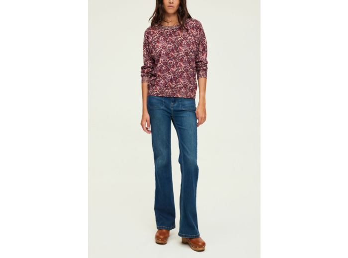 Pull fin à fleurs et lurex - JALYSSA