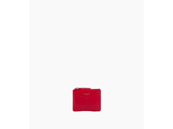 Porte monnaie zippé Charlotte en cuir lisse