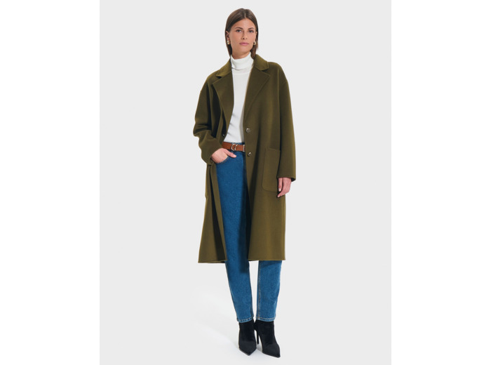 Manteau Maela Kaki en Laine
