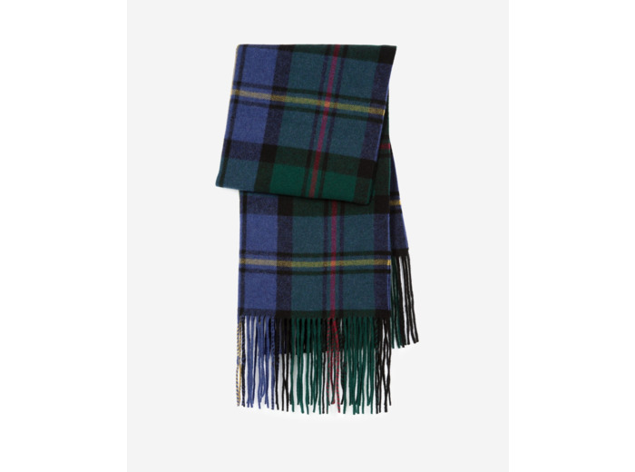 Echarpe en tartan bleue et verte green multico