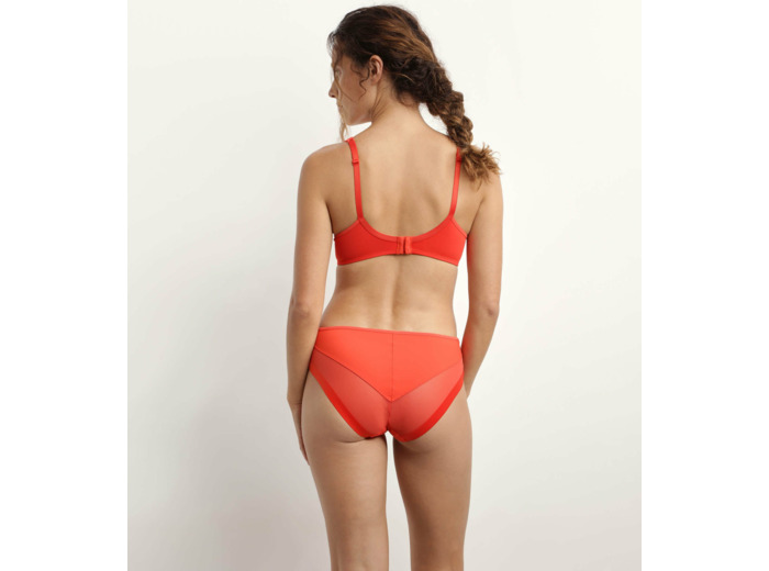 Soutien-gorge emboitant avec armatures Rouge Feu Generous Dim