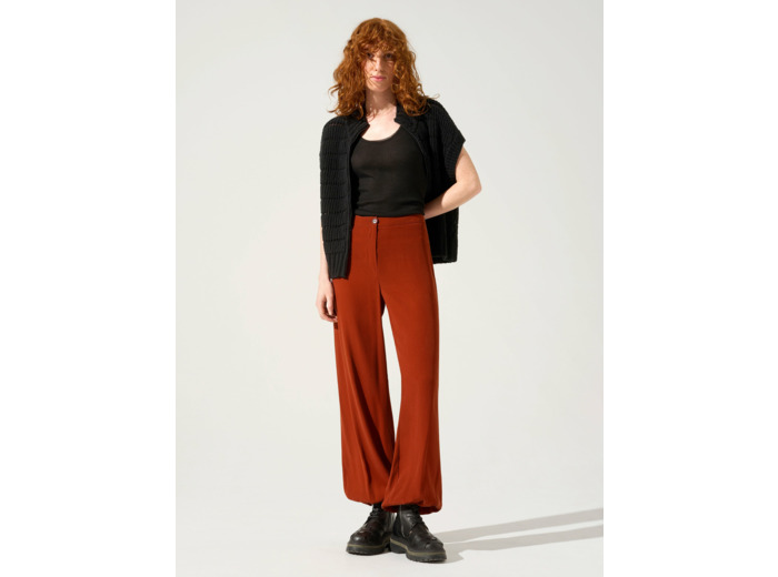 Pantalon large pate de coing