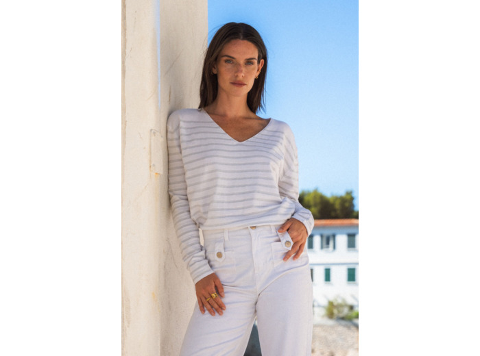 Pull femme VISCOSE & Fil Métal Enora