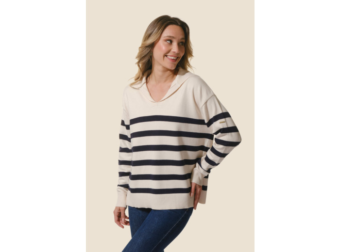 Pull femme avec col Vareuse Laurene