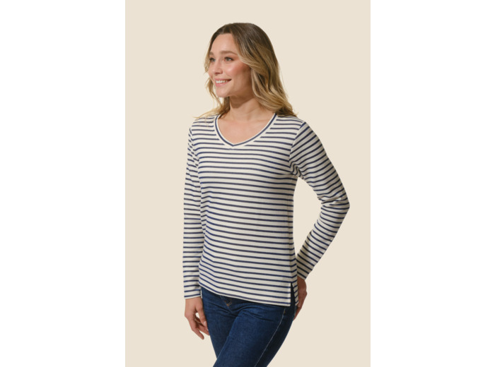 Tee-shirt femme rayé manches longues Alice