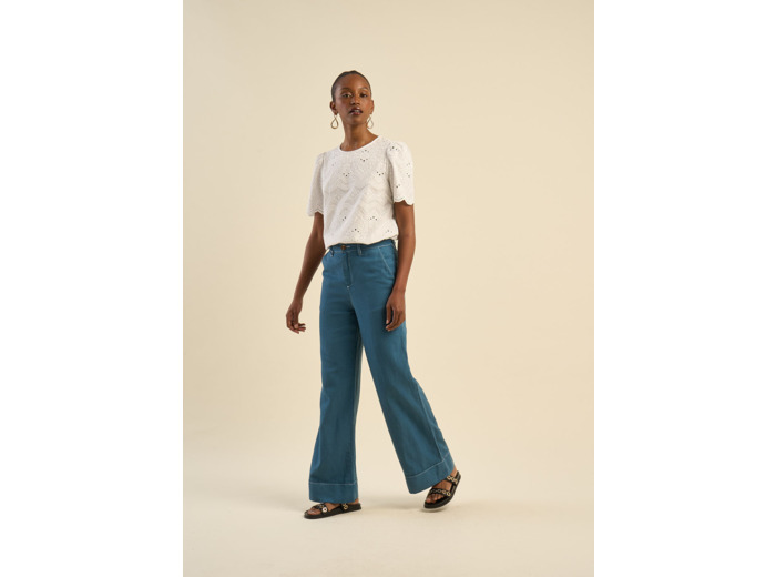 Pantalon jambe large