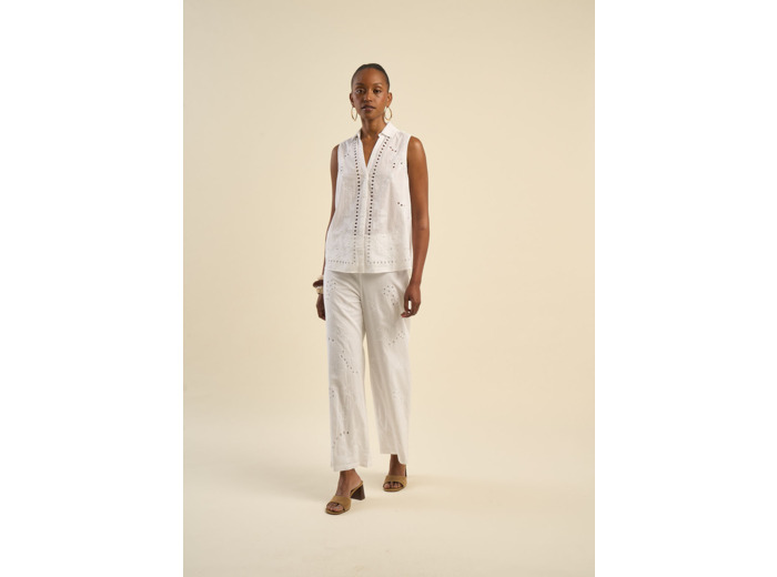 Pantalon brodé