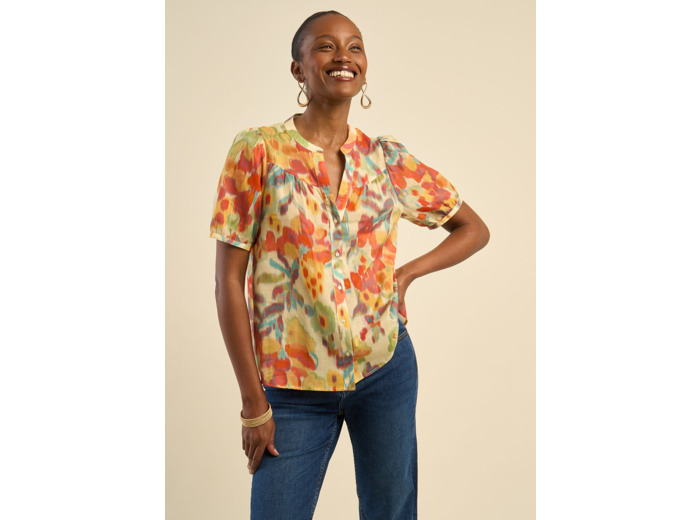 Chemisier ample à imprimé floral