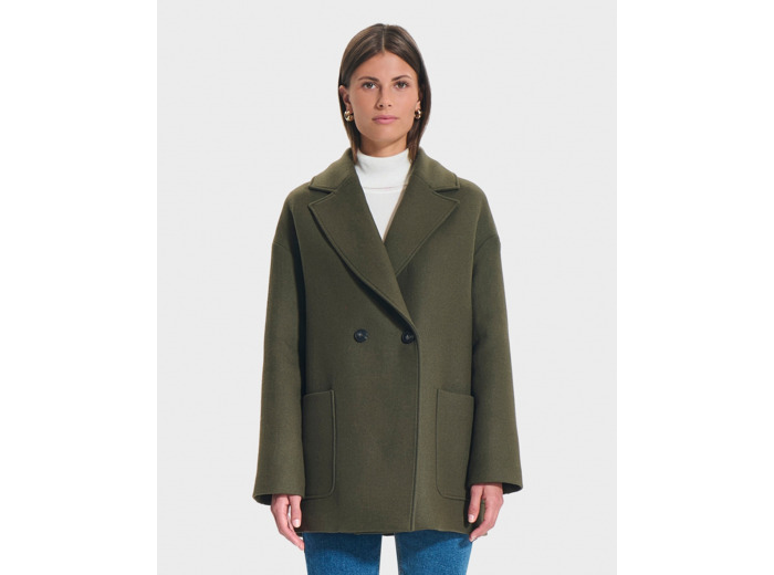 Manteau Mirando Lichen en Laine