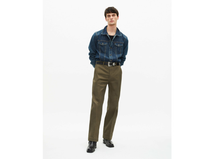 Pantalon large kaki