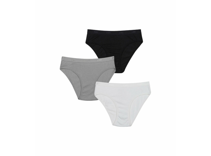 Lot de 3 culottes blanche, noire, grise Les Pockets DIM Girl