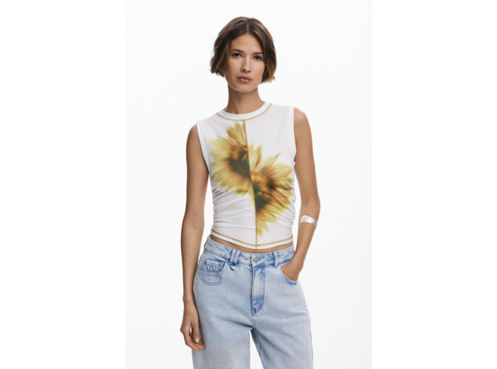 T-Shirt Sans Manches En Maille – Femme