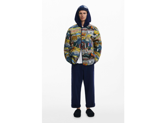 Doudoune Courte En Tissu – Homme
