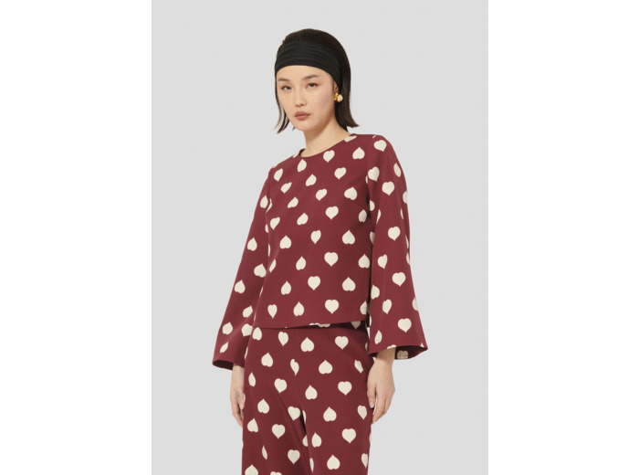 Top Thaissa Bordeaux en Polyester