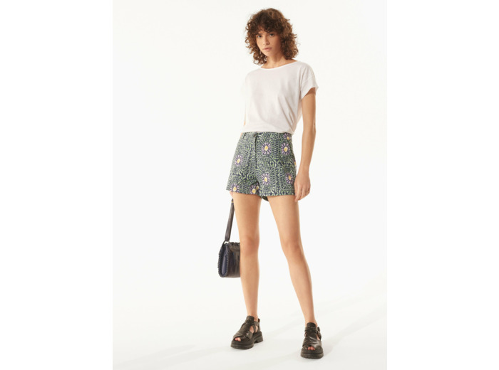 Short marguerite denim
