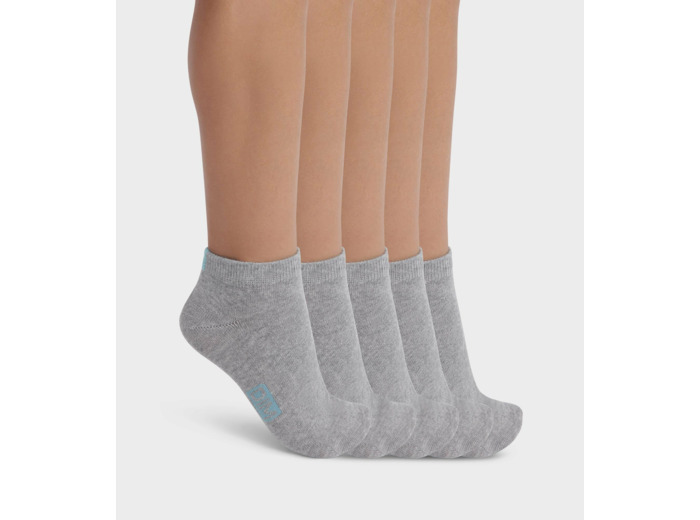 Lot de 5 paires de socquettes enfant en coton Gris Chiné EcoDim