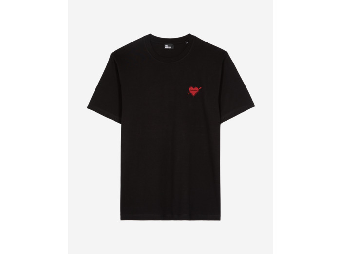 T-shirt avec flocage coeur noir black