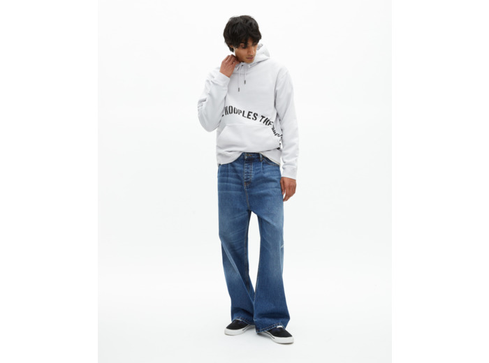 Sweatshirt à capuche avec sérigraphie gris light grey