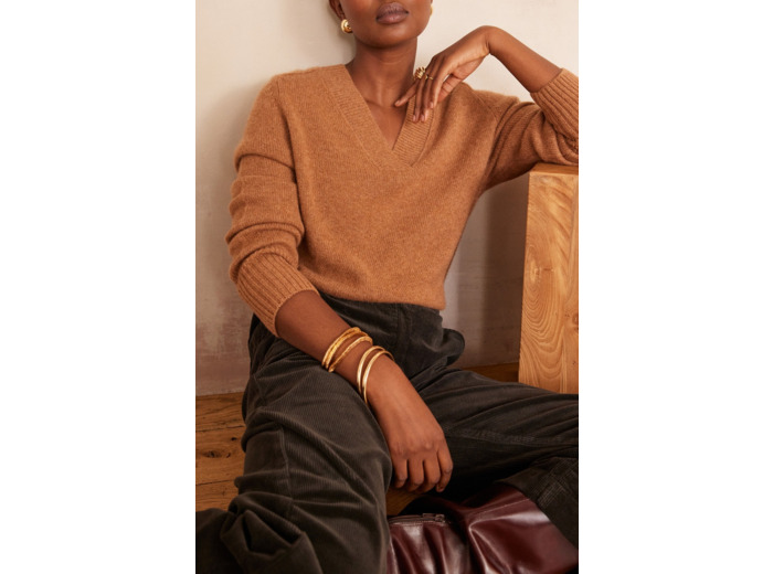 Pull col V en 100% cachemire 4 fils BRYTON