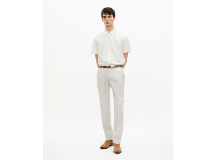 Pantalon de costume classique ecru