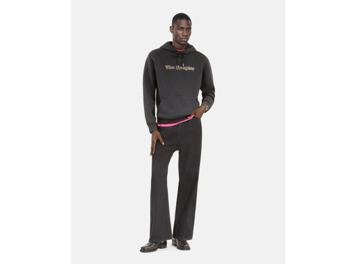 Sweat avec print perles black washed