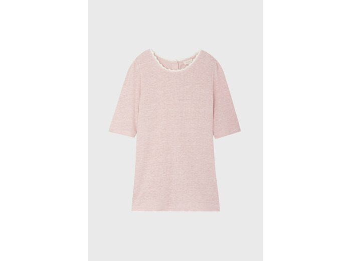T-shirt col rond en lin - MILENNY