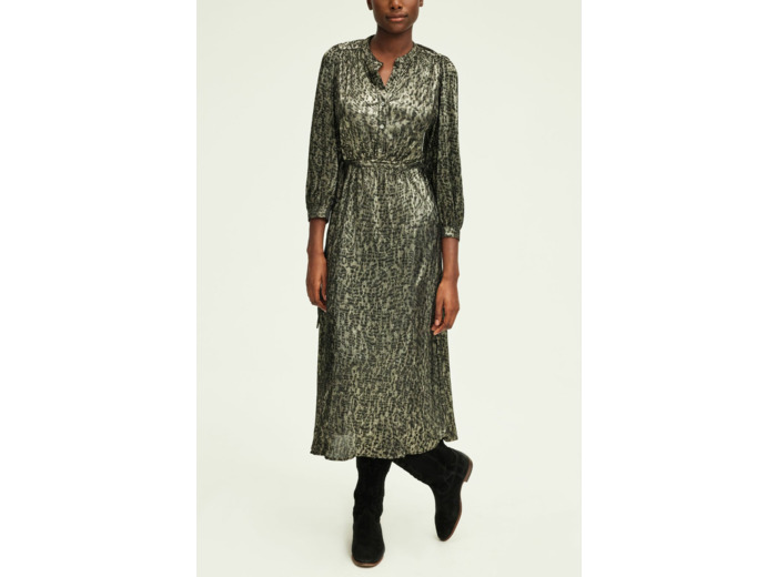 Robe midi en lurex léopard - SYDONIE