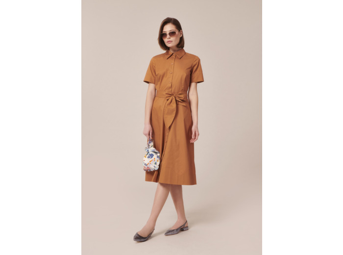 Robe Retronie Cognac en Coton