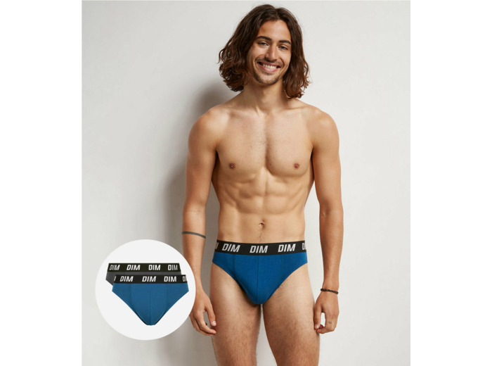 Lot de 2 slips homme à thermorégulation active Bleu Parme Regul Activ