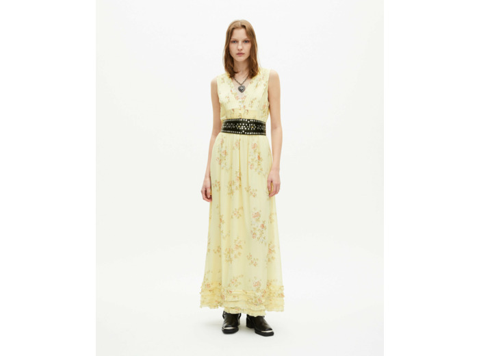 Robe longue sans manches yellow