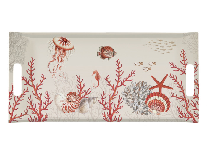 CORAL REEF Plateau avec poignée 41x19cm